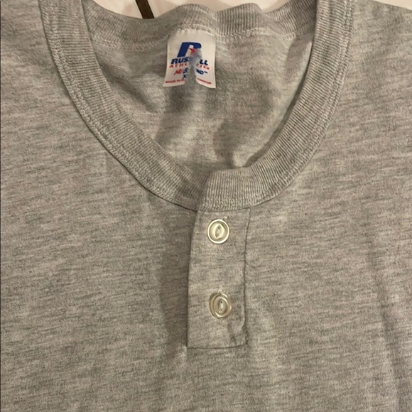Russell Athletic Light Gray Casual Button Down Shirt - Picture 3 of 5